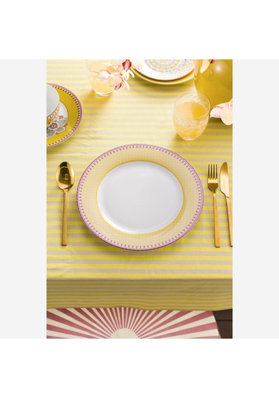 Sarı Porselen Yemek Tabağı 26,5 Cm