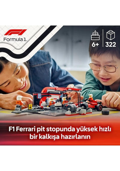 LEGO® City Ferrari Arabalı F1® Pit Stop ve Pit Ekibi 60443 - 6 Yaş ve Üzeri Çocuklar için Yarış Arabası İçeren Oyuncak Yapım Seti (322P) LEGO® City Ferrari Arabalı F1® Pit Stop ve Pit Ekibi 60443 - 6 Yaş ve Üzeri Çocuklar için Yarış Arabası İçeren Oyuncak Yapım Seti (322P)
