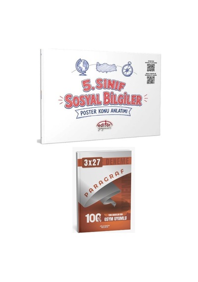Editör 2027 5. Sınıf Sosyal Bilgiler Poster Konu Anlatımı + Anla Kazan Paragraf