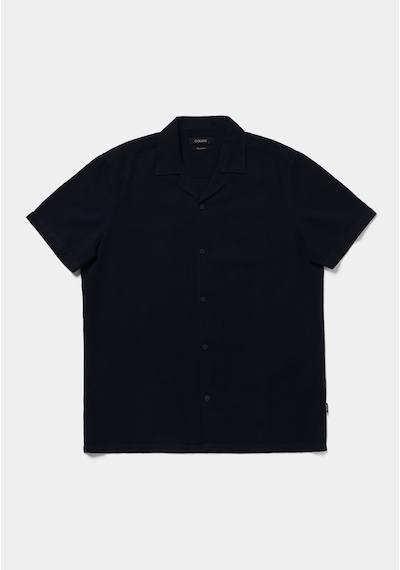 Colin's Colins Regular Fit Apaj Yaka Düz Erkek Lacivert Kısa Kol Gömlek Cl1080094 Q1.v2 Nav