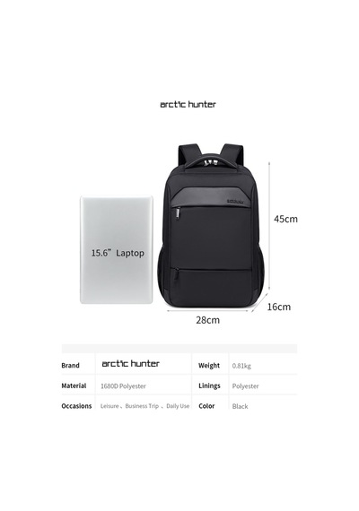 Arctic Hunter B00111 Siyah Sırt Çantası Diğer