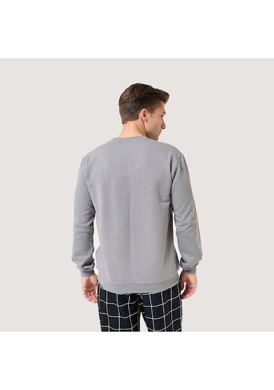 Gri Fila Erkek Bisiklet Yaka Sweatshirt Deva Fam0570 Gri