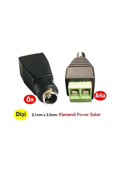 Electroon Klemensli Dişi Power Jak - 100Adet