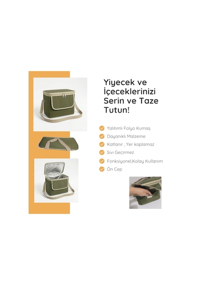 11 Lt Midi Lux Outdoor Kamp Termal Çanta-291 Haki