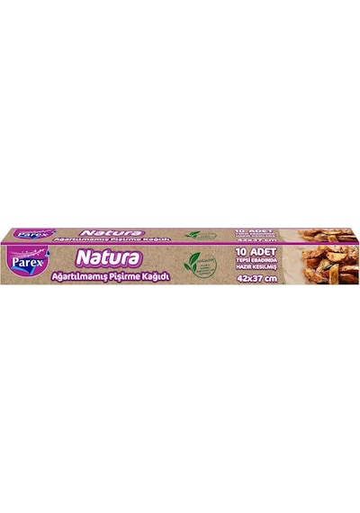 Parex Natura Ağartılmamış Pişirme Kağıdı Hazır Kesilmiş 10'lu Diğer