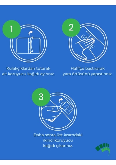 Steril Yara Pedi, Poliüretan 5cmx7,5cm Pansuman Yara Örtüsü, Steril Tekli Paketlerde 25li Kutuda