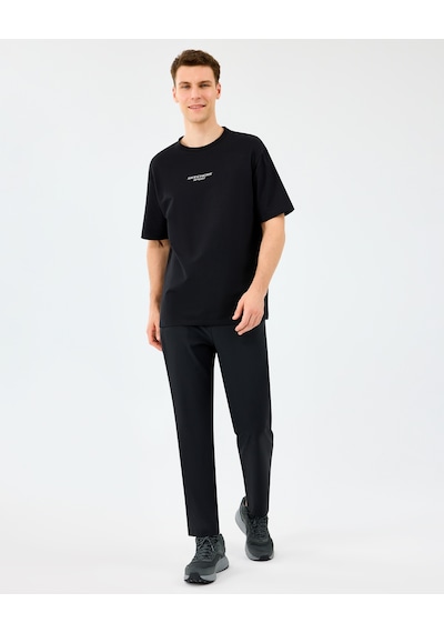 Skechers M Graphic Tee Reflect Logo Oversize T-shirt Erkek Siyah Tshirt S231094-3817 Siyah