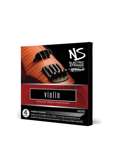 Daddario Ns310 Elektro Violin Tel Seti, Ns, 4 Tel, Scale 4/4, Med