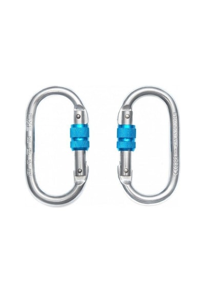 Fixe Symmetric St Screw Gate Kilitli Karabina Silver-blue Gümüş