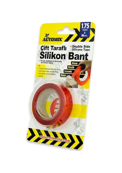 Automix Silikon Çift Taraflı Bant 18mm X 175 Cm