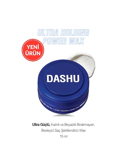 Ultra Güçlü, Kalıntı Ve Beyazlık Bırakmayan, Besleyici Dashu For Men Ultra Holding Power Wax 15ml