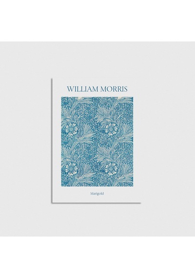 William Morris Blue Marigold Çerçevesiz Poster Duvar Dekorasyonu Pn11p139