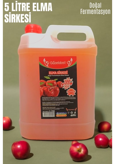 Elma Sirkesi 5 Litre Katkısız Ev Yapımı Saf Ve Doğal Lezzet