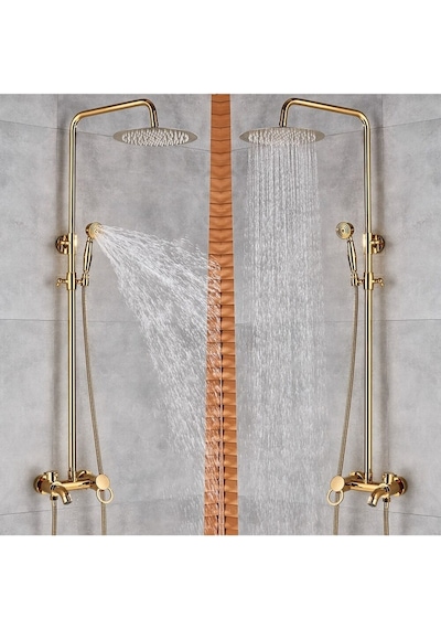 Banyo Bataryası Duş Seti Gold Altın Dore Özel Seri Yeni Model