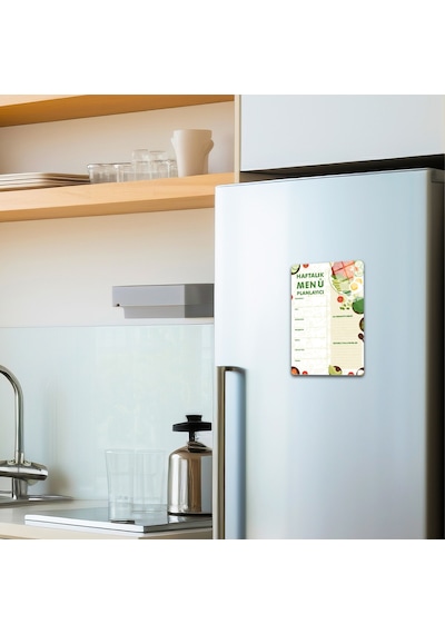Cam Magnet Buzdolabı Manyetik Planlayıcı Dikey 20cm X 30cm