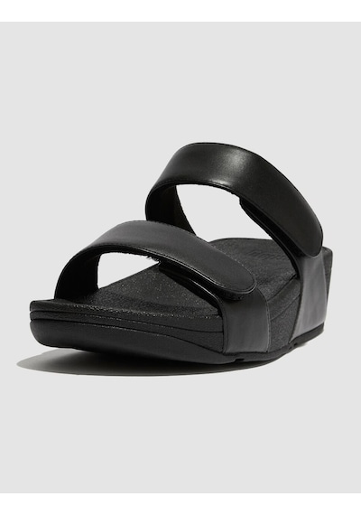 Fitflop Lulu Adjustable Fv6 Hakiki Deri Siyah Kadın Terlik Siyah