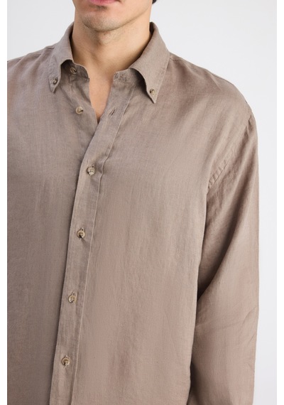 D'S Damat Ds Damat Comfort Vizon Düz Keten Gömlek 6hc02ap01304m Çok Renkli 2XL