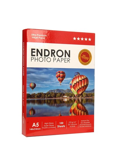15 X 21 Cm İnkjet Fotoğraf Kağıdı Ultra Premium 100 Adet 270 Gr Mürekkep Yazıcı Uyumlu A5 148mmx210mm Parlak