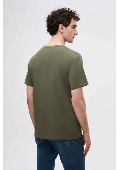 D's Damat Ds Damat Slim Fit Haki V Yaka %100 Pamuk T-shirt 4HC141996755M Haki