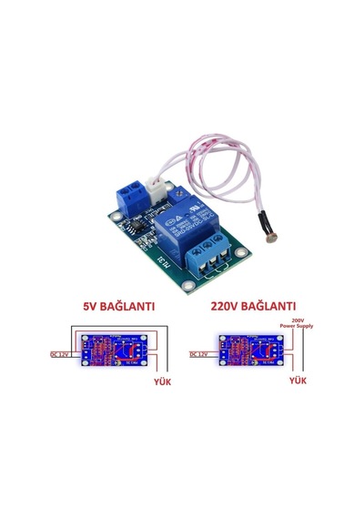 Xh-M131 Ldr Işık Kontollü Tek Kanal Röle 5V Gündüz Gece Algılayıc N11.4168