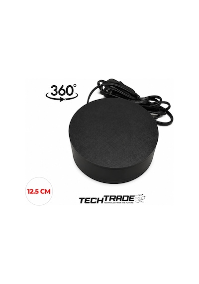 Ürün Çekimi Için 360 Dönen Stand Elektrikli 12.5cm Çapında - Siyah