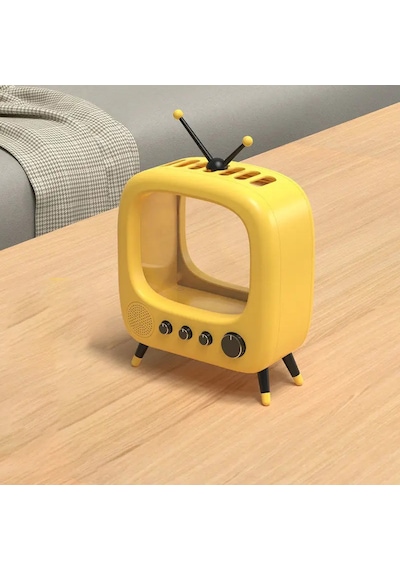 Techtic Tv Şekilli Işıklı Mini Akvaryum Beta Balık Tankı Led
