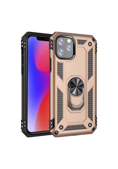 Ally Apple Uyumlu iPhone 11 Pro 5.8 Inch Yüzüklü Kilif Armor Shockproof Ring 314371287 - Renk / Kirmizi