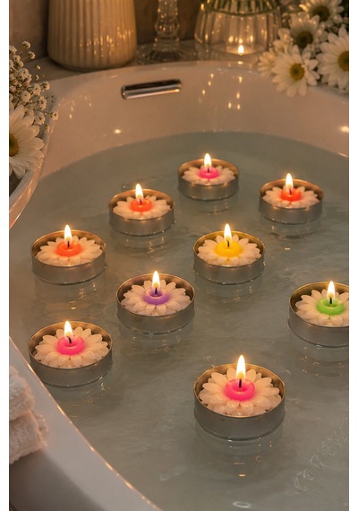 10 Adet Papatya Mum,romantik Dekoratif Mum Seti, Masa Süsü Ve Özel Gün Mumu,sevgililer Günü Ve Evlilik Teklifi Mumu,romantik Ambiyans Mumu Çok Renkli - 911677595 Çok Renkli