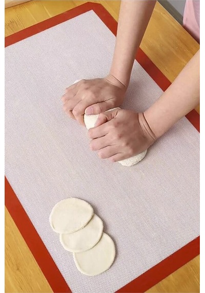 Profesyonel Yanmaz Yapışmaz Yıkanabilir Silikon Pişirme Matı 30cmx40cm Kahve