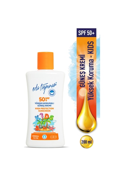 Eda Taşpınar Kids Mineral Filtreli Yüksek Korumalı Güneş Kremi SPF50+ 200 ML