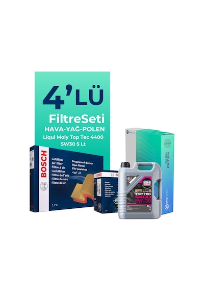 Bosch Dacia Sandero 1.5 Dizel Filtre Bakım Seti Liqui Moly Motor Yağlı (2010-2012) 4 Lü -