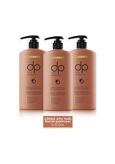 Dp Daily Perfection Şampuan Çörek Otu Yağı 3 x 800 ML
