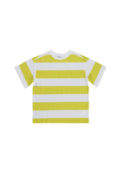 Civil Boys Basic Çizgili 6-9 Yaş Tişört - Sarı Limon Sarısı
