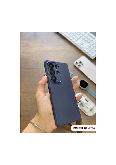 Samsung Galaxy S25 Ultra Uyumlu Süper İnce Mat Ultra Thin Silikon Kılıf Lacivert