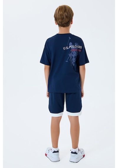 U.S. Polo Assn. Erkek Çocuk 2 Li Bermuda T-şhirt Takım Lacivert-2297 Lacivert