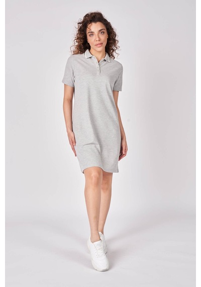 Defys Kadın Polo Yakalı Kısa Kollu Regular Fit Basic Elbise Gri Melanj - 625081659 Gri Melanj Defys Kadın Polo Yakalı Kısa Kollu Regular Fit Basic Elbise Gri Melanj - 625081659 Gri Melanj