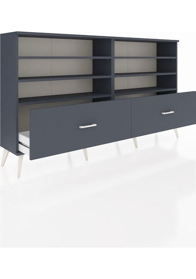 Arges Konsol 6 Raflı 2 Çekmeceli 176x30x99 Antrasit-antrasit Antrasit-antrasit Arges Konsol 6 Raflı 2 Çekmeceli 176x30x99 Antrasit-antrasit Antrasit-antrasit