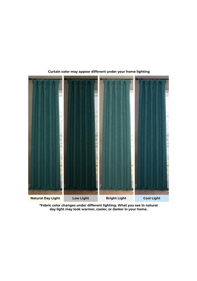 Oturma Odası İçin Ekstra Geniş Oda Karartma Perdeleri 100 X 96 Suni Keten, Boch-ln18523-96-dw 1 Panel Arduvaz Camgöbeği