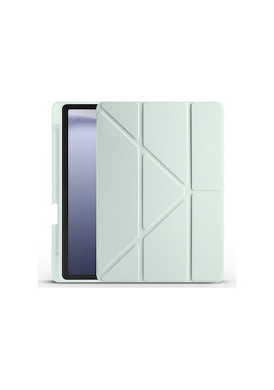 Galaxy Tab A9 Kılıf Uyumlu Zore Tri Folding Kalem Bölmeli Standlı Kılıf-yeşil Tablet Kılıfı