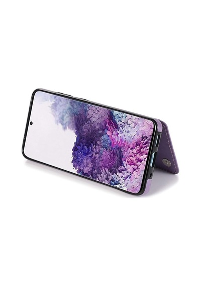 Samsung Galaxy A53 5g Uyumlu - Mandala Desenli Deri Görünümlü Koruyucu Telefon Kılıfı Mor