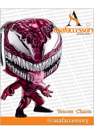 Venom Charm / Gümüş Kaplamadır Kırmızı