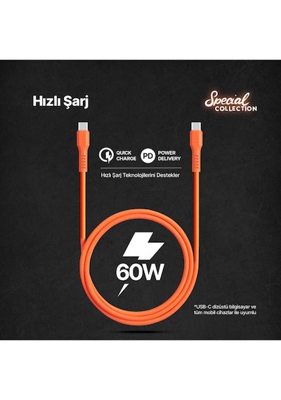 Ttec Type C Kablo Usb-c - Usb-c 120cm 60w Pd/qc Hızlı Şarj/data Kablosu - 2dk59 95367548