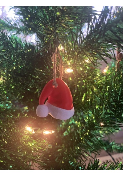 Noel Baba Başlıklı Ağaç Kolye Hatırası Adet