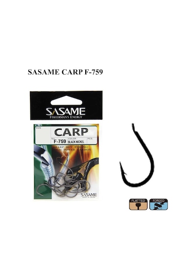 Sasame Carp F-759 Black Nickel İğne İğne No : 1-0