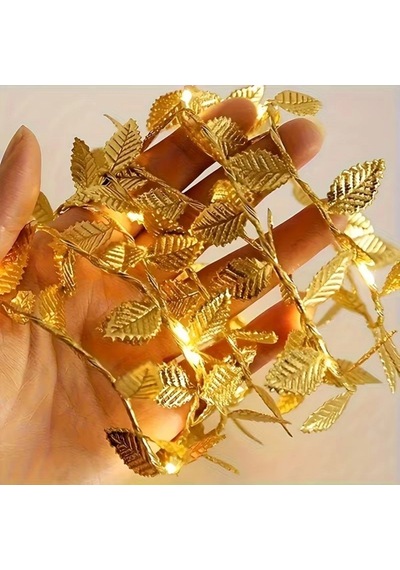 3 Metre Yaldızlı Gold Led Işık - Dekoratif Ortam Ve Yılbaşı Aydınlatması Bx40 Renkli