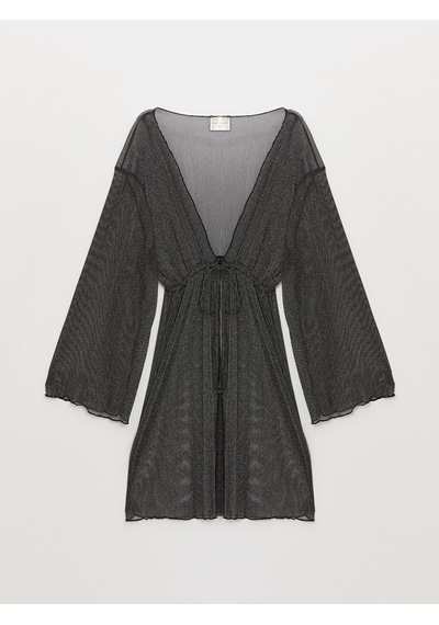 Lcw Dream Siyah Şal Yaka Kadın Kimono