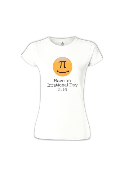 Matematik - Pi 16 Beyaz Kadın Tshirt 001
