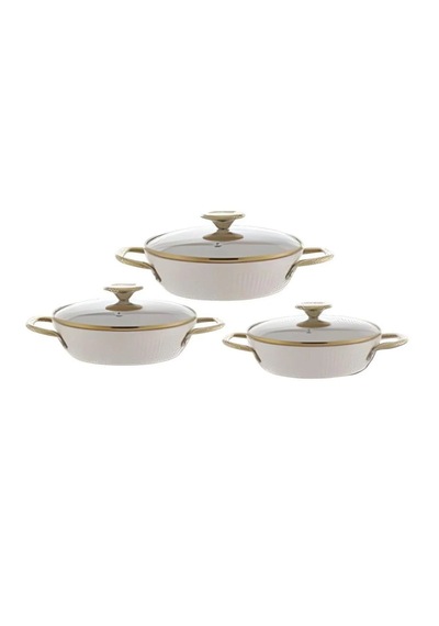 Fms Granit Mercan 3'lü Omlet Set Bej Açık Bej