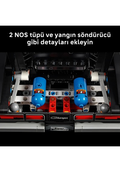 LEGO® Technic Fast and Furious Dodge Charger R/T Araba 42231 - Yetişkinler için V8 Motor İçeren Model Yapım Seti (1516 Parça)