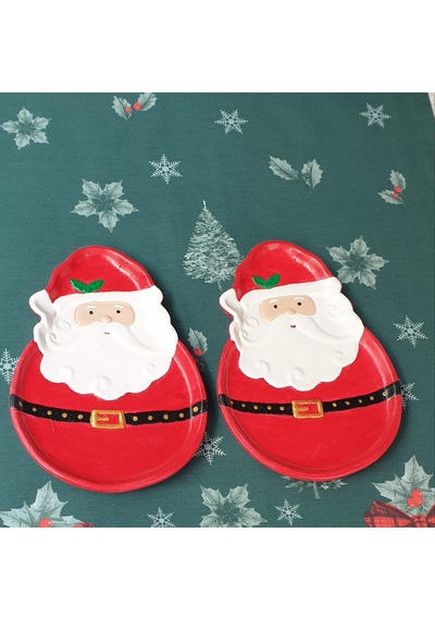 Dafniart Noel Baba Şeklinde Dekor Tabak